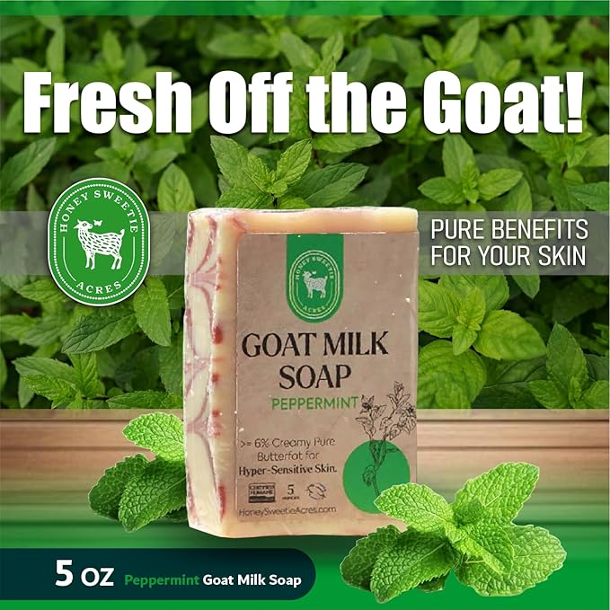 Honey Sweetie Acres Peppermint Goat Milk Soap - Image 2