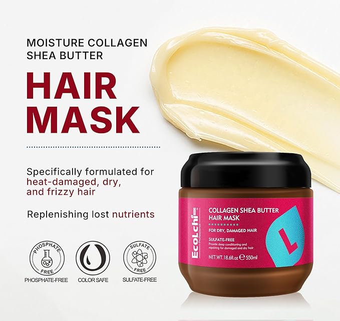 Collagen Shea Butter Hair Mask Deep Repair Conditioning Collagen Shea Butter - Image 2