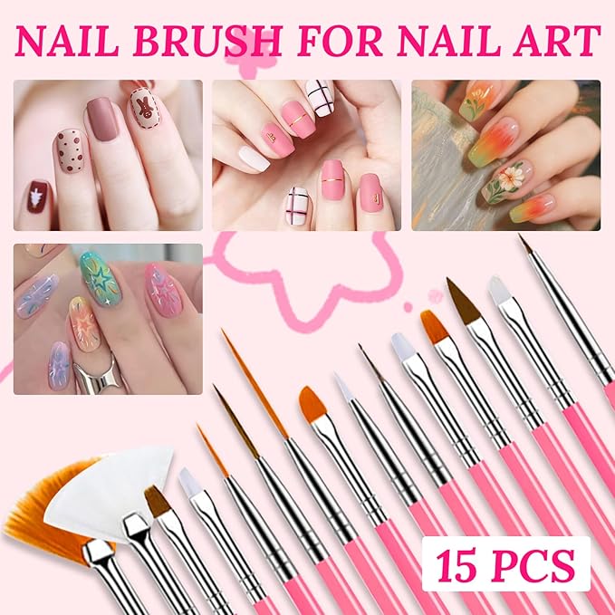 Nail Stand For Press On With Nail Art Brushes Nail Holder For Painting Practice - Image 4