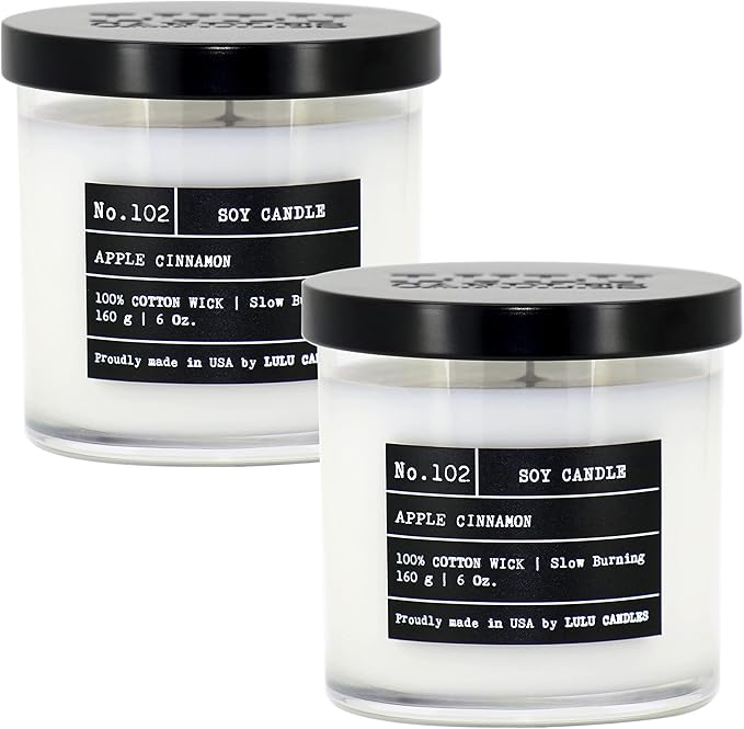 Lulu Candles | Apple Cinnamon | Luxury Scented Soy Jar Candle | Hand Poured in by LULUCANDLES