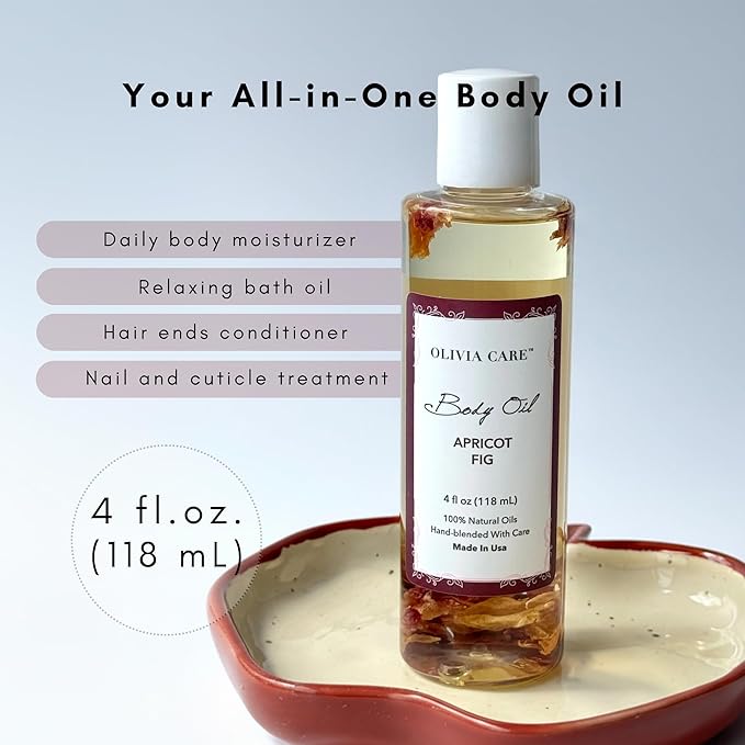 Olivia Care Body Oil Apricot Fig Vegan & Natural Moisturizing - Image 5