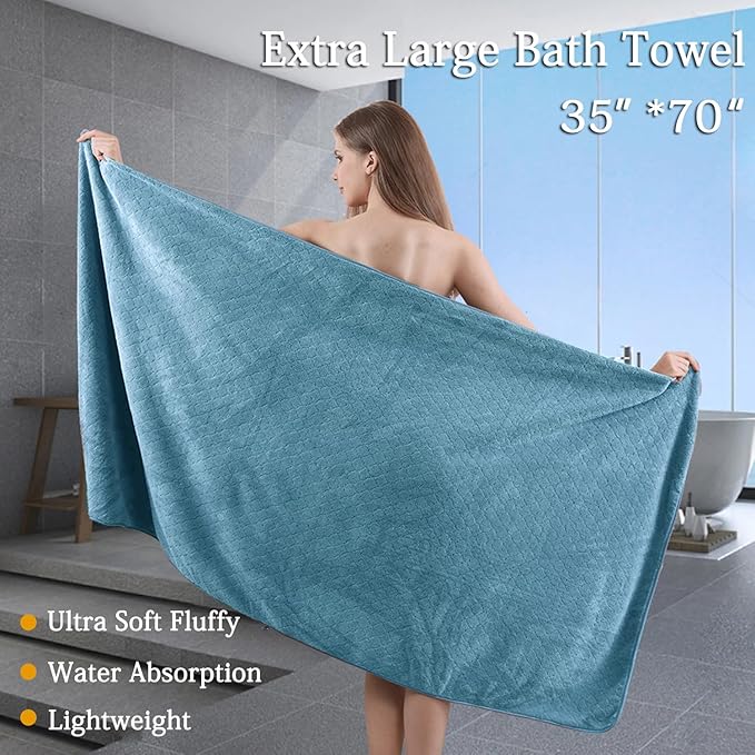 Extra Large Bath Towels Set 35x70 Inches - Image 2