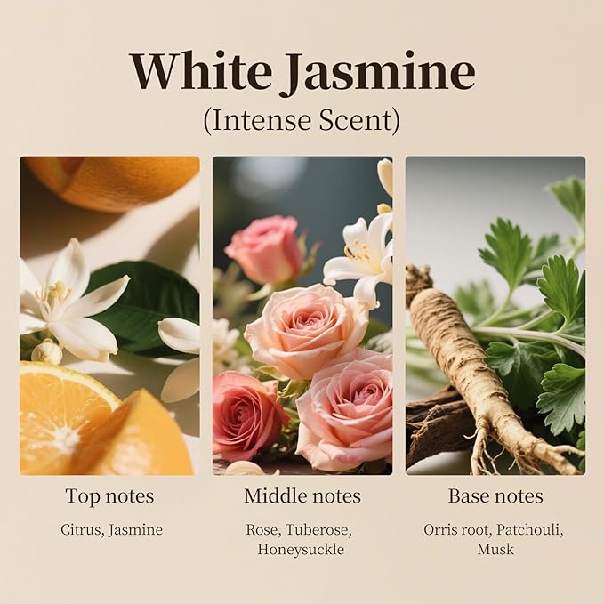 White Jasmine Essential Oil for Waterless Diffusers, Reed Diffuser Refill - Image 4