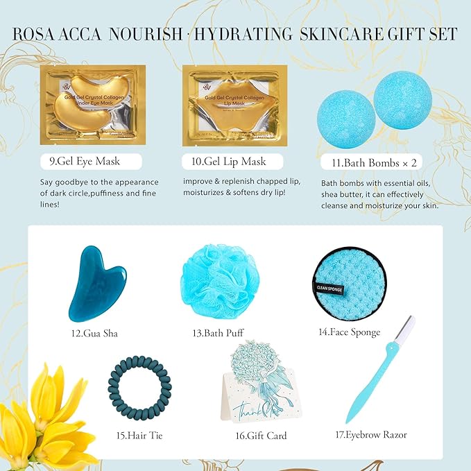23 Pcs Mother's Day Gifts for Mom, Ylang Facial Skin Care Gift Set, Bath and - Image 5