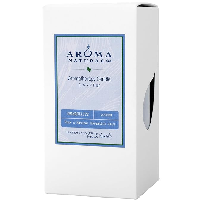 Aroma Naturals Essential Oil Scented Pillar Candle, Tranquility, 2.75 Inch X 5 - Image 3