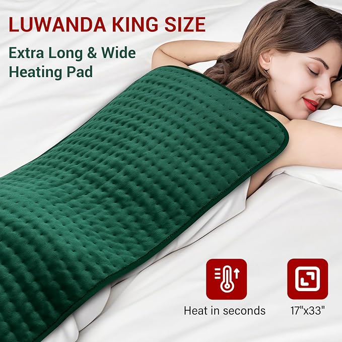 XXXL Heating Pad for Back Pain Relief & Period Cramps, Extra Large Elecctric - Image 3