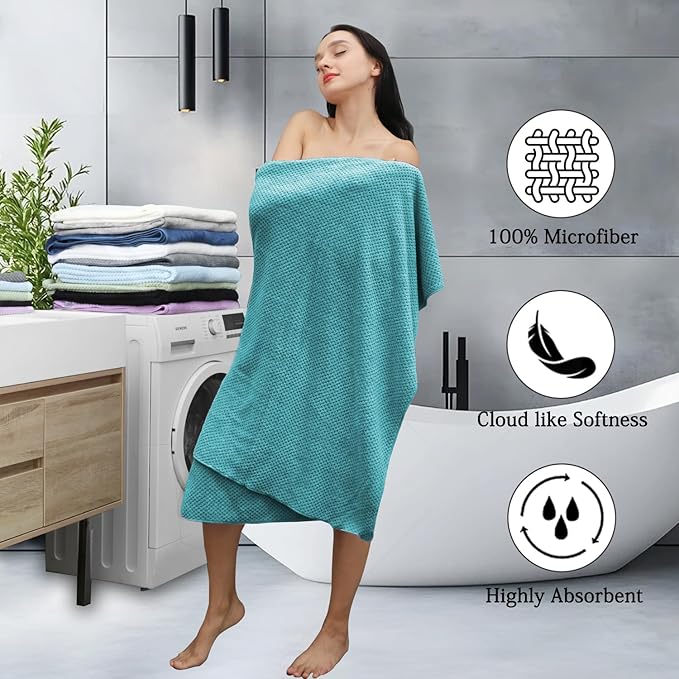 Hailea Extra Large Bath Towels Set 35x70 Inches - Image 3