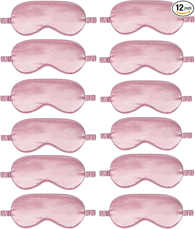 12PACK Silky Sleep Masks Satin Eye Mask Silk Eyes Cover by WJingYiJia