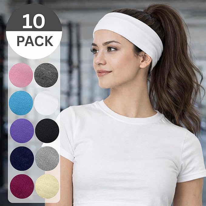 Styla Hair Headbands for Women Stretch Fashion Head Bands 10 Pack Non-Slip Head - Image 2