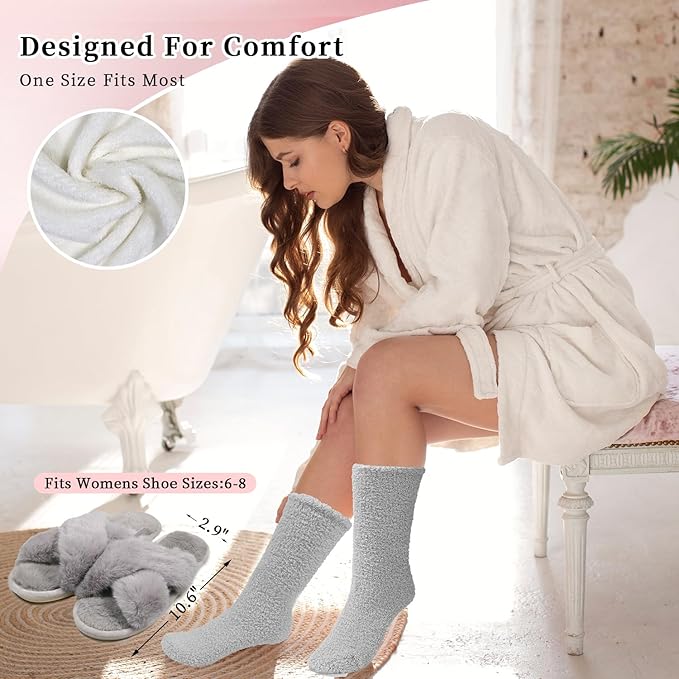 my novel things Birthday Gifts for Women, Spa Robe and Slippers Set, Bathrobe - Image 5