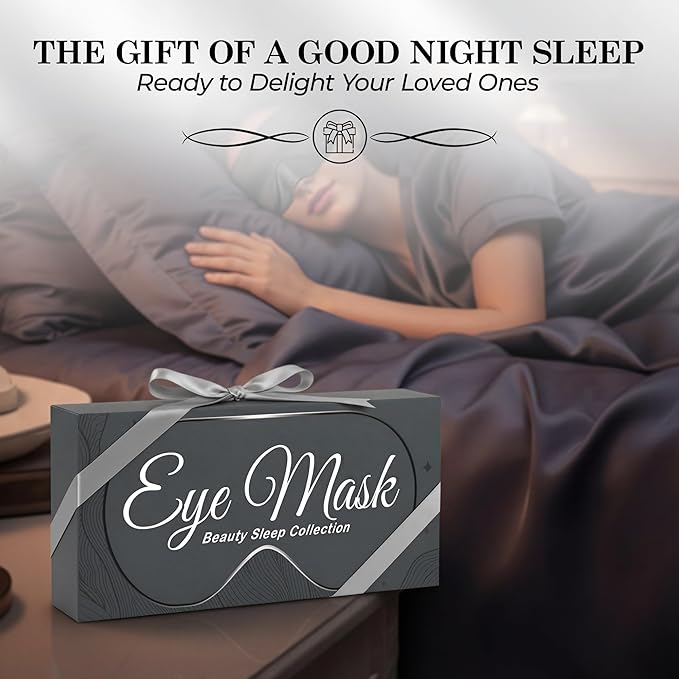 SLEEP SANCTUARY 100% Pure Mulberry Silk Sleep Mask - Image 8