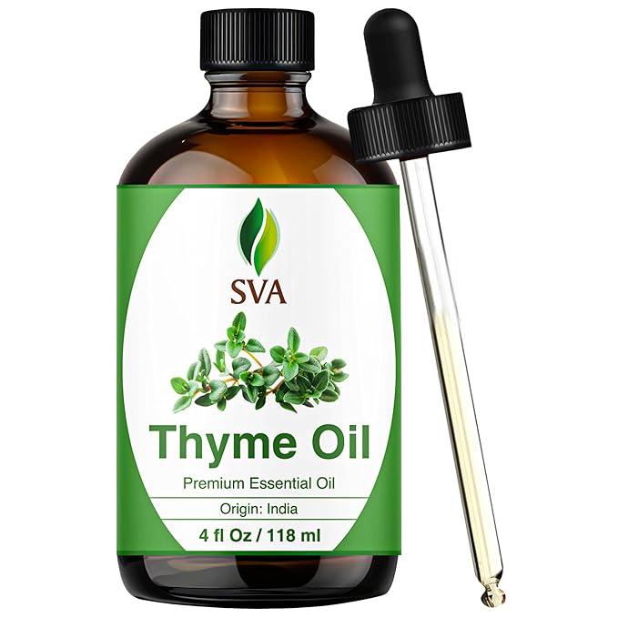 SVA Thyme Essential Oil – 4 Fl Oz – 100% Natural Thyme Oil by SVAORGANICS