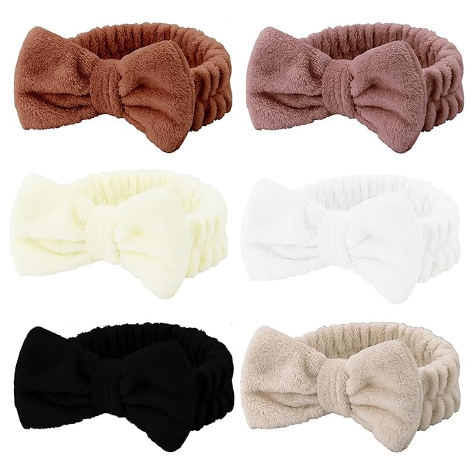 Casoty 6 Pcs Soft Coral Fleece Headbands by Casoty