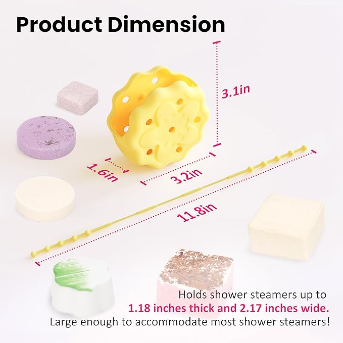 2 Packs Silicone Shower Steamer Tray/Holder, Durable Steamer Hanger, - Image 2