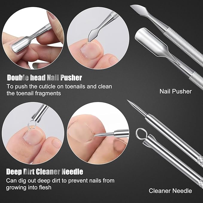 7-Piece Ingrown Toenail Treatment Set, Professional Stainless Steel Ingrown - Image 7