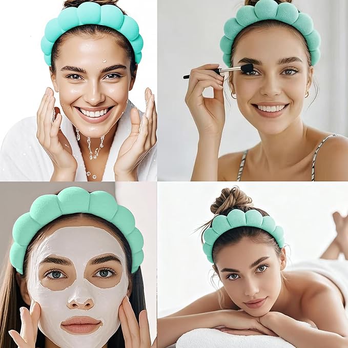 Spa Headbands for Washing Face Makeup Skin Care Women Bubble Facial Beauty - Image 5