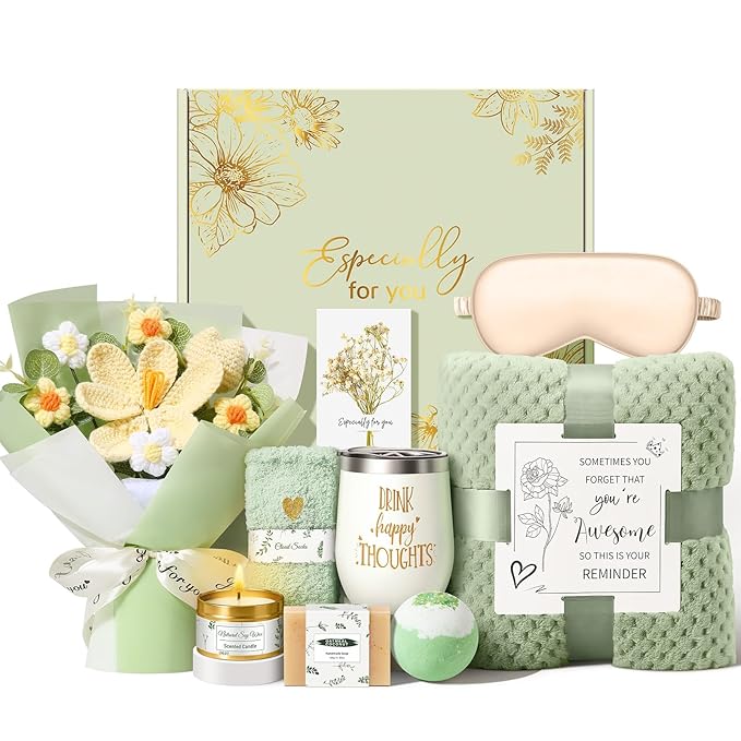 Birthday Gifts for Women, Gift Baskets for Women Self Care Spa Set, Get Well by Oprever