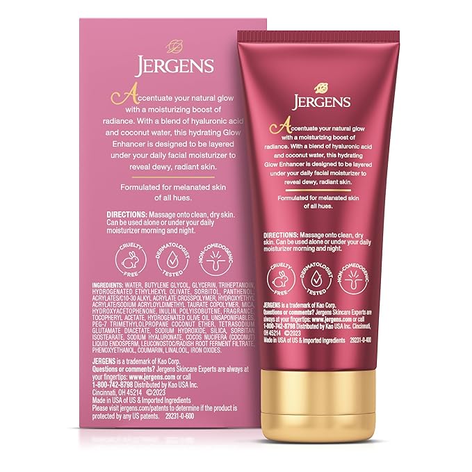 Jergens Melanin Glow Facial Glow Enhancer, Luminizer and Moisturizer - Image 5