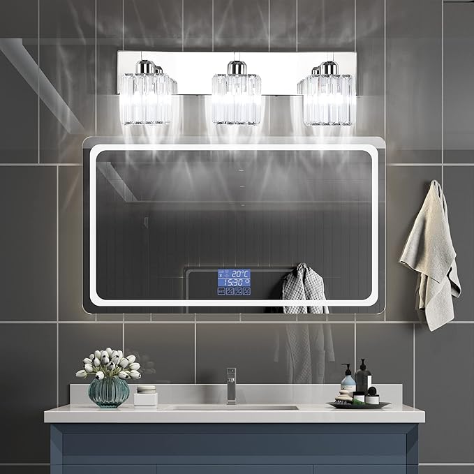 Aipsun Vanity Light Fixtures Crystal Bathroom Lighting Fixtures Chrome Vanity - Image 4