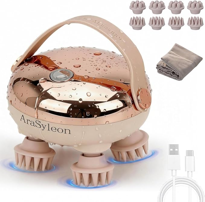 Electric Scalp Massager, Head Massager Relaxes Scalp Pressure & Promotes Hair by AraSyleon