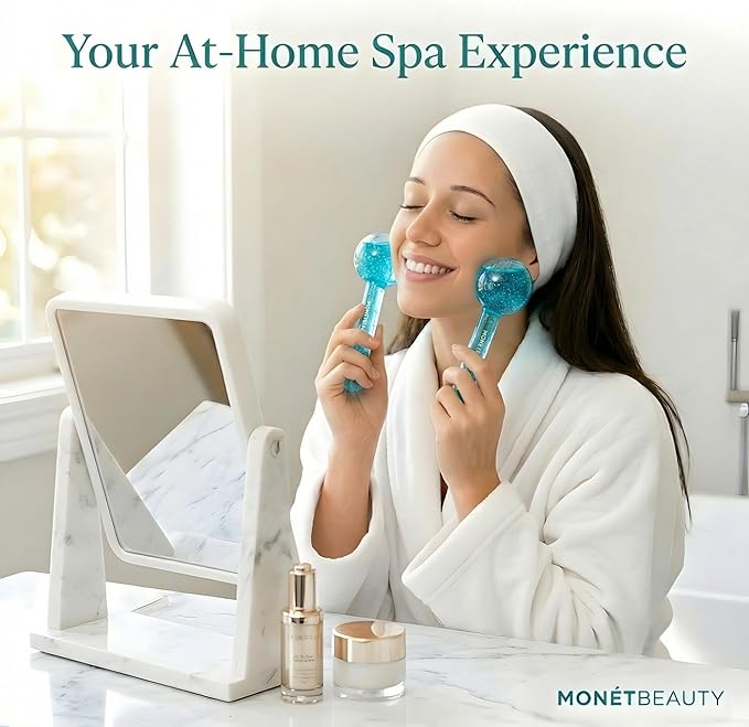 MonétBeauty Ice Globes for Face, Freezer Safe and Highly Effective Facial - Image 7