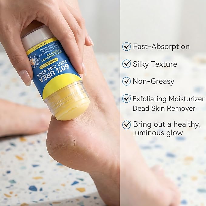 60% Urea Cream Stick with 2% Salicylic Acid, Maximum Strength Foot Care Balm - Image 2
