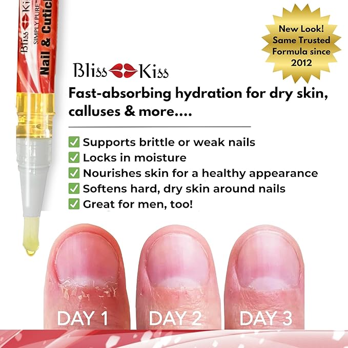 Bliss Kiss | 1 Candy Cane Fragrance | Nail Oil Cuticle Pen w/Vitamin E & - Image 8