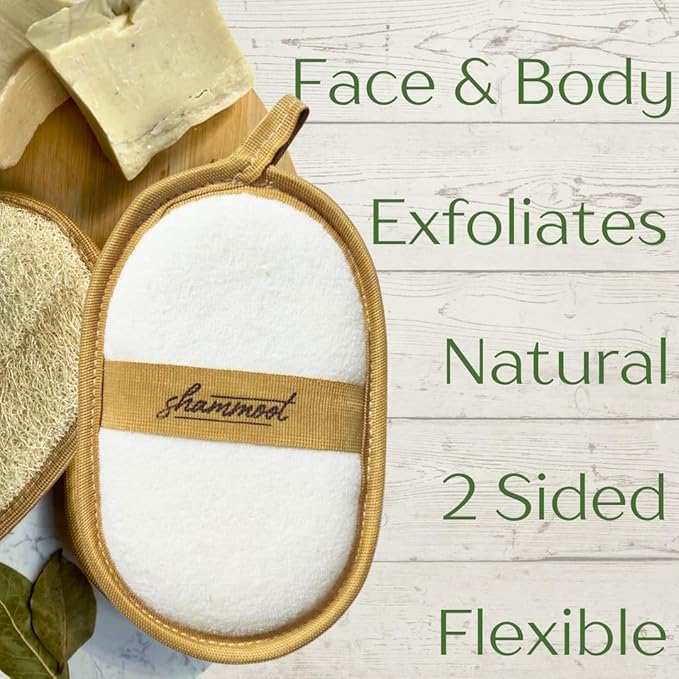 Natural Loofah Exfoliating Body Scrubber – Natural Loofah Sponge Exfoliates - Image 2