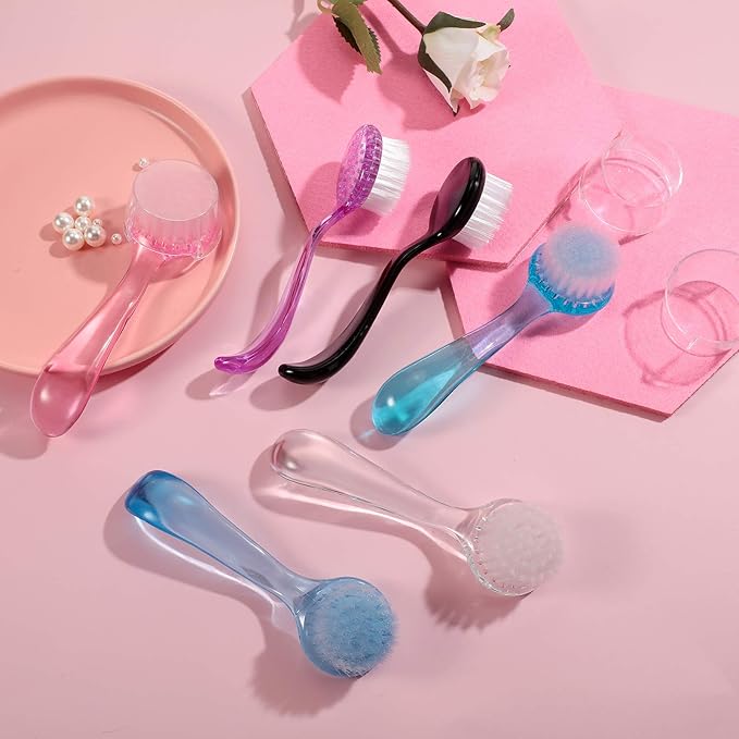6 Pieces Facial Cleansing Brush Soft Bristle Facial Scrub Exfoliating Brush - Image 7