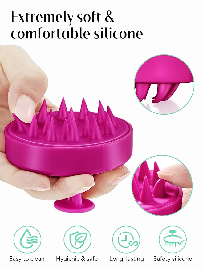HEETA Scalp Massager Hair Growth, Soft Silicone Scalp Scrubber Shampoo Brush - Image 3
