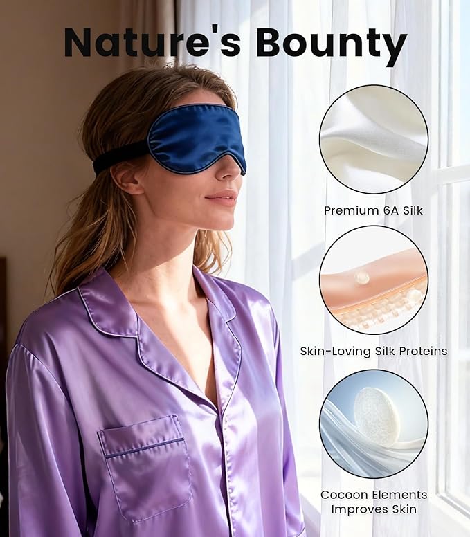 Formé & Found Silk Sleep Mask for Men & Women, 100% 6A Mulberry Silk, 16 Momme - Image 6