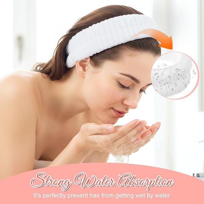 2Pcs Spa Headband, Make Up Headband Hair Head Band - Image 2