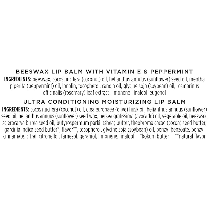 Burt's Bees Lip Balm Beeswax and Ultra Conditioning Lip Balm Pack, Hydrating - Image 8