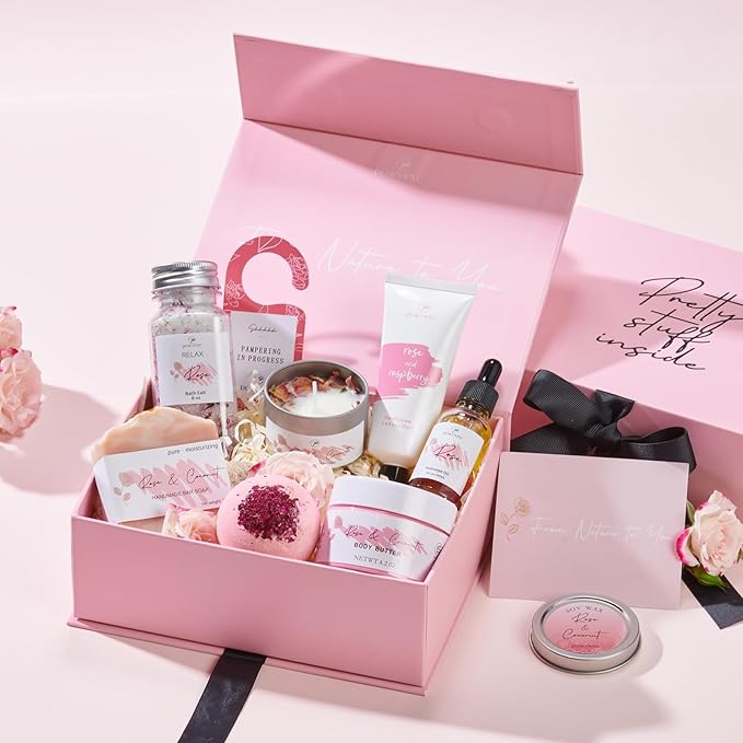 Mother's Day Gift for Mom Spa Gifts Bath Baskets Relaxing Spa Self Care Gift - Image 2
