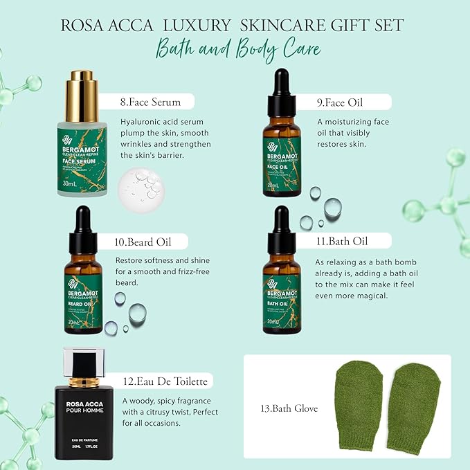 30 pcs Father's Day Gifts, Bergamot Facial Skin Care Set Gifts - Image 4