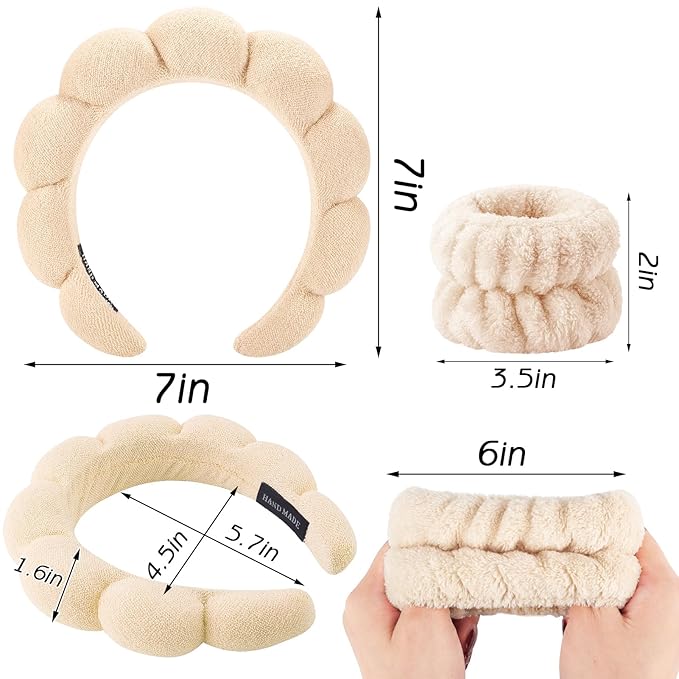 Zkptops Spa Headband for Women Sponge Makeup Skincare Headband Washing Face - Image 6
