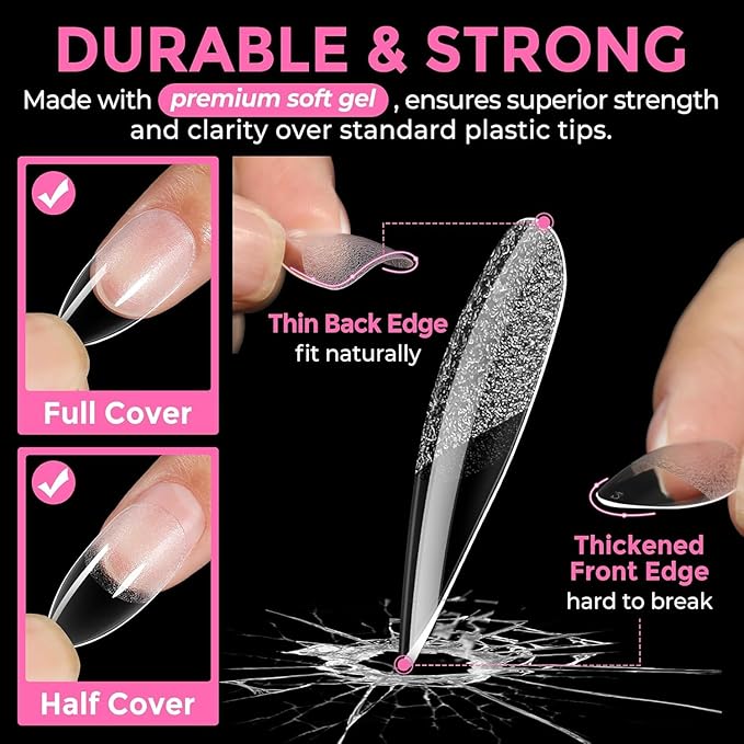 UNA GELLA Almond Nail Tips - Image 5