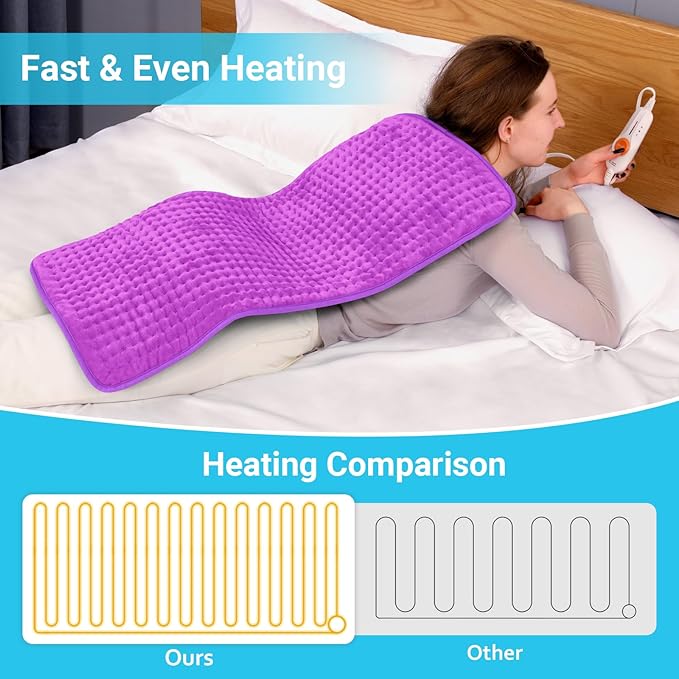 Boileau Electric Heating Pad for Back Pain and Period Cramps Relief, 3 Heating - Image 5