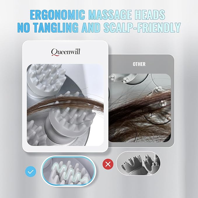 Electric Scalp Massager, Cordless Hair Scalp Massager Portable Head Scratching - Image 3