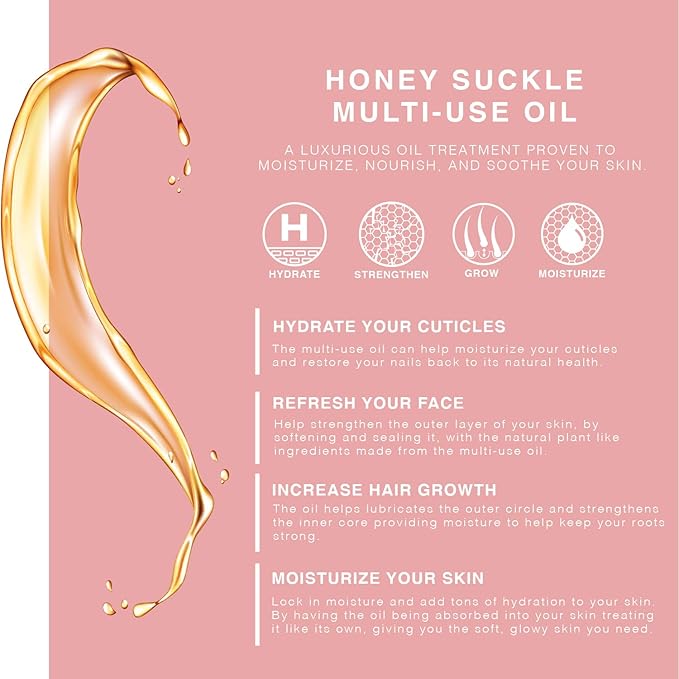 BEAUTE DE PROVENCE Honey Suckle Multi-Use Face, Body & Hair Oil - Image 3