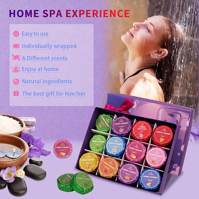 Shower Steamers Aromatherapy 24 Pack Shower Bombs - Image 5