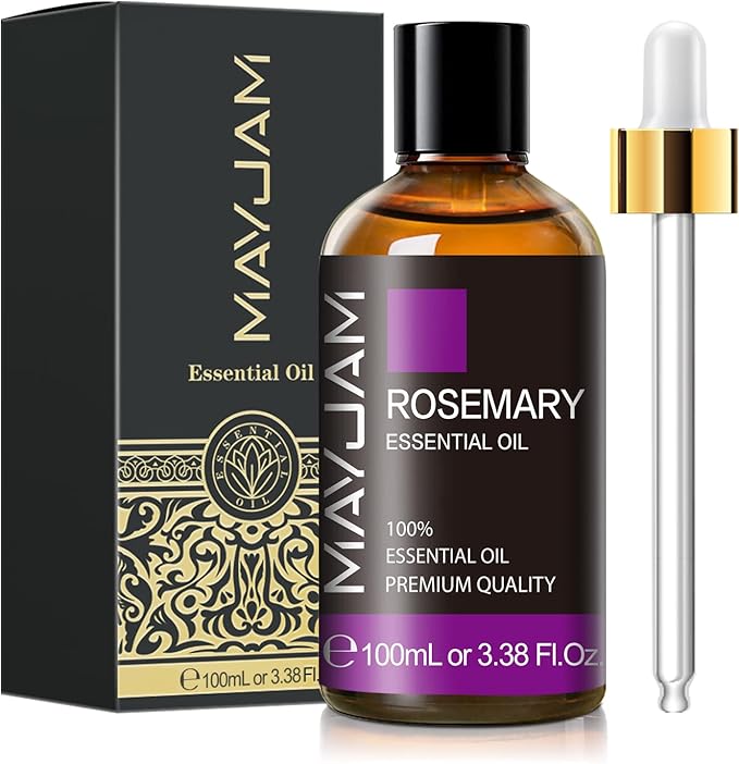 Rosemary Essential Oil with Dropper, MAYJAM Pure Rosemary Oil Aromatherapy Oils by MAYJAM