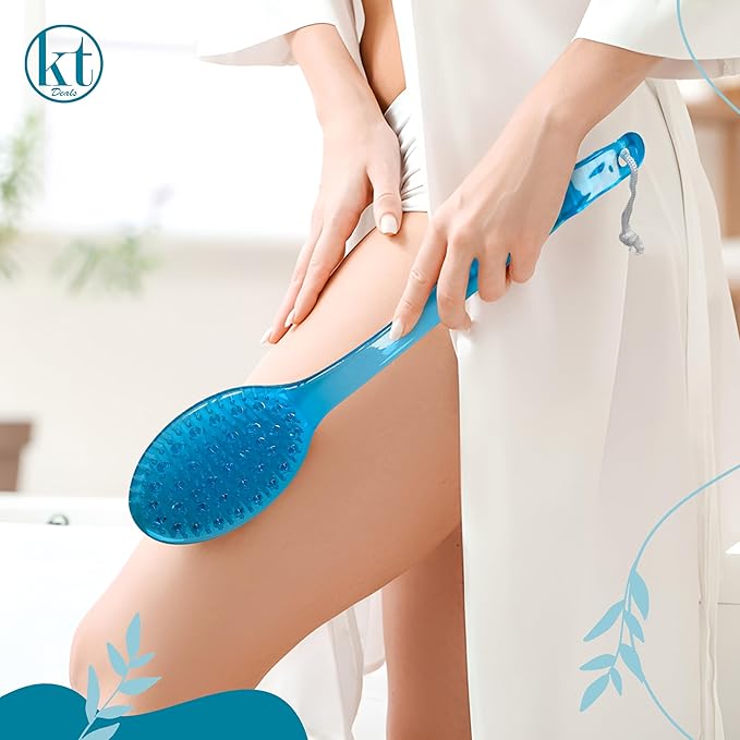 2 Pack Bath Body Brush Long Handle Back Shower Brush Exfoliating Back, and Feet - Image 9