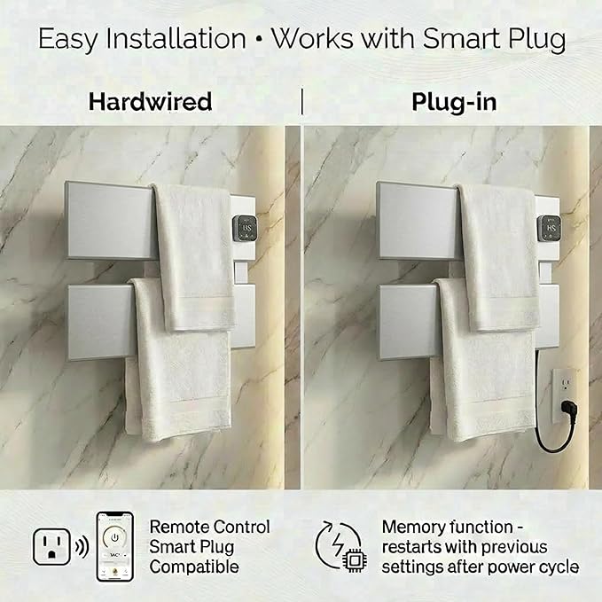 Electric Towel Warmer, Heated Towel Rack - Image 5