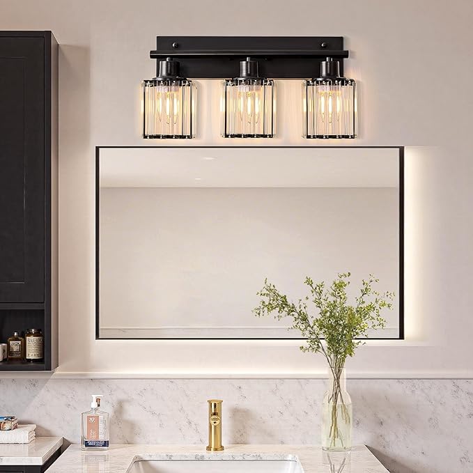 Bathroom Light, 3-Light Modern Crystal Vanity Light, Bathroom Lighting Fixtures - Image 8
