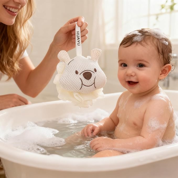 Kids Loofah, Cute Cartoon Animal Kids Bath Sponge - Image 8