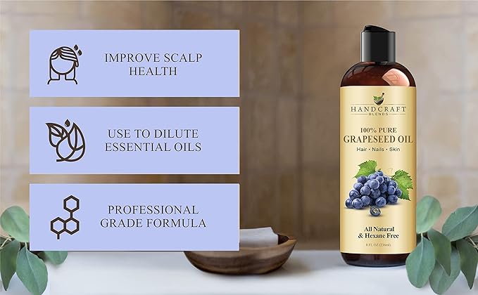 Handcraft Blends Grapeseed Oil | 100% Pure and Natural | Bath & Body Oil | - Image 4