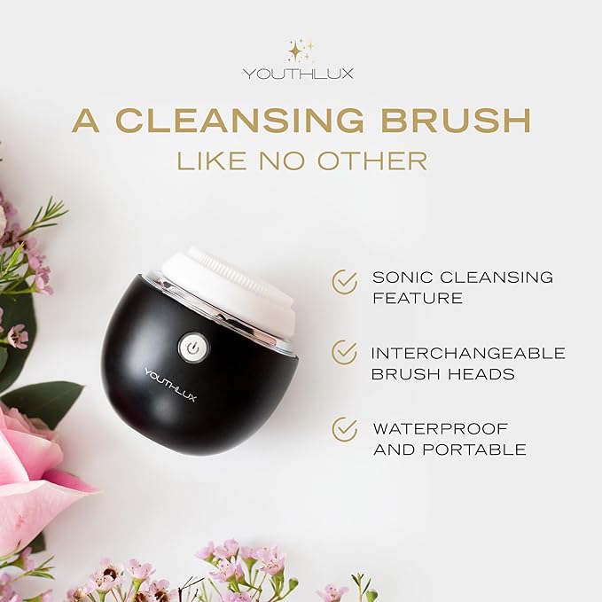 Pure Radiance, Vibrating Facial Cleansing Brush, Electric Face Scrubber - Image 2