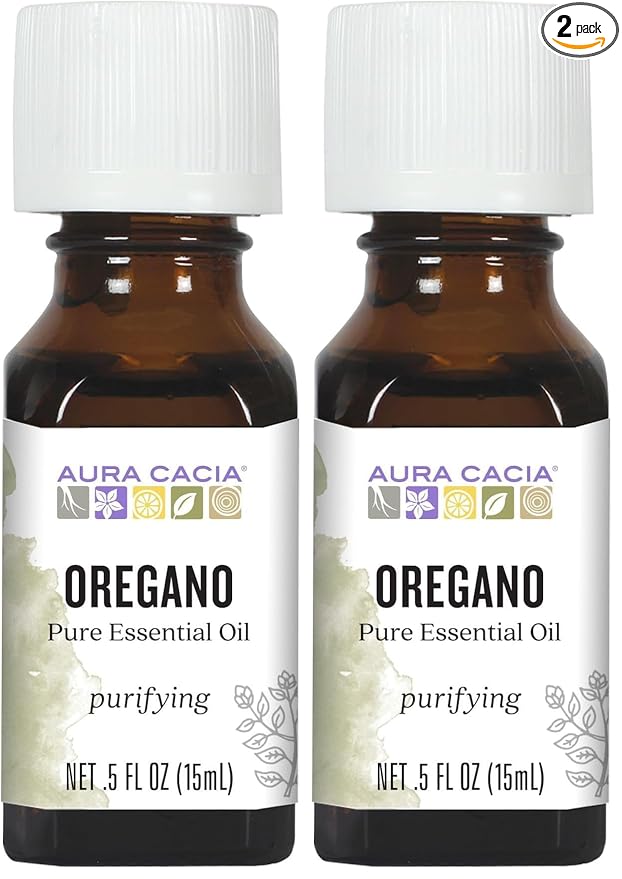 Aura Cacia 100% Pure Oregano Essential Oil, GC/MS Tested by AuraCacia