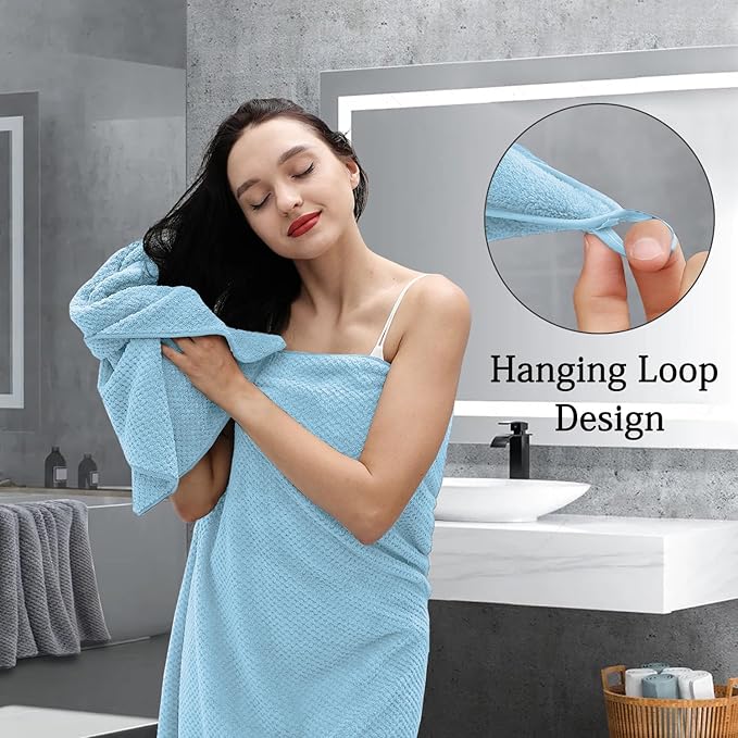 Hailea Extra Large Bath Towels Set 35x70 Inches - Image 7